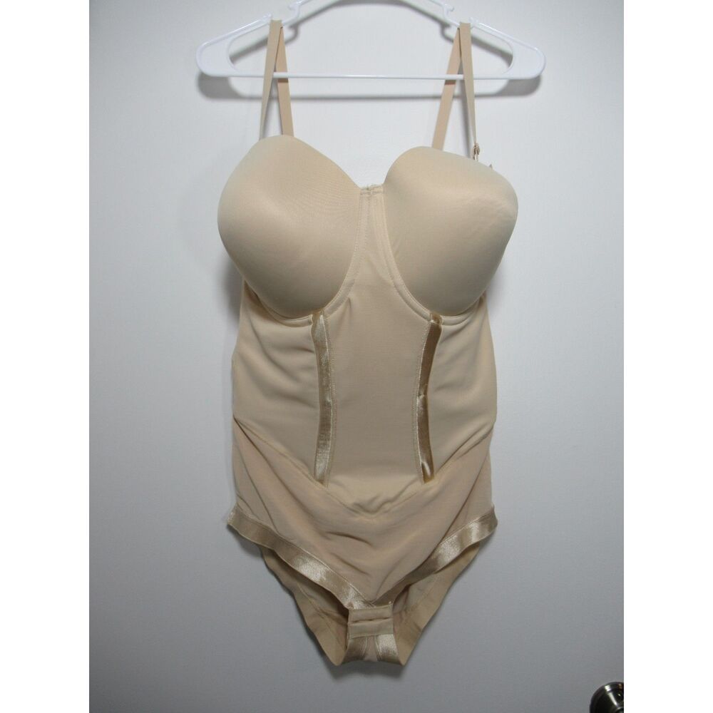 Maidenform Beige Easy Up Strapless Body Briefer Style 1256 Size 40DD NWT
